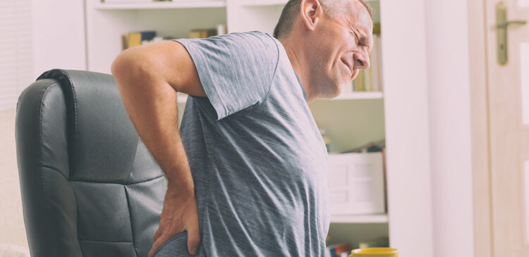 Man with lower back pain